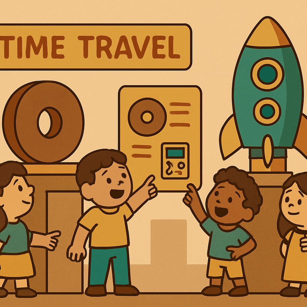 Time Travel Museum Kids Painting by diamonds kit