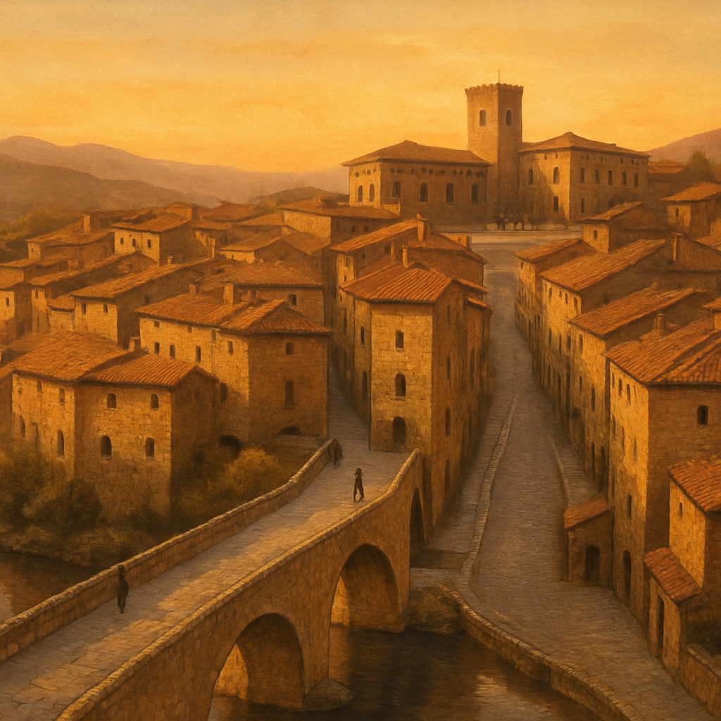 Hill Of Vila Vella And Old Town Viewpoint Paint by diamonds kits