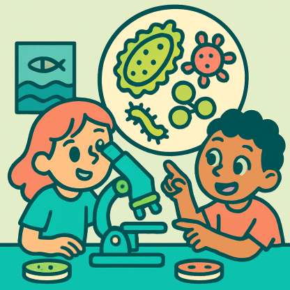 Ocean Microbe Microscope Club painting diamond kit