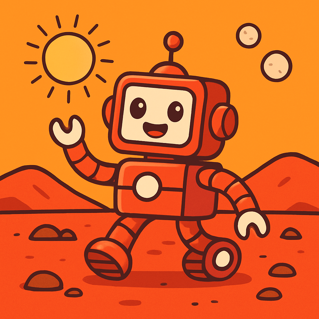 The Friendly Robot Explorer On Mars paint by diamond