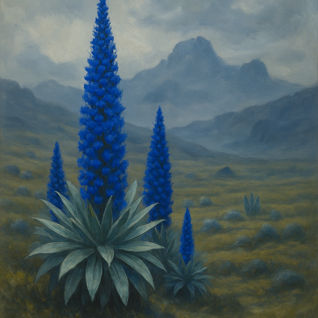 Giant Lobelia Lobelia Rhynchopetalum paint by diamond