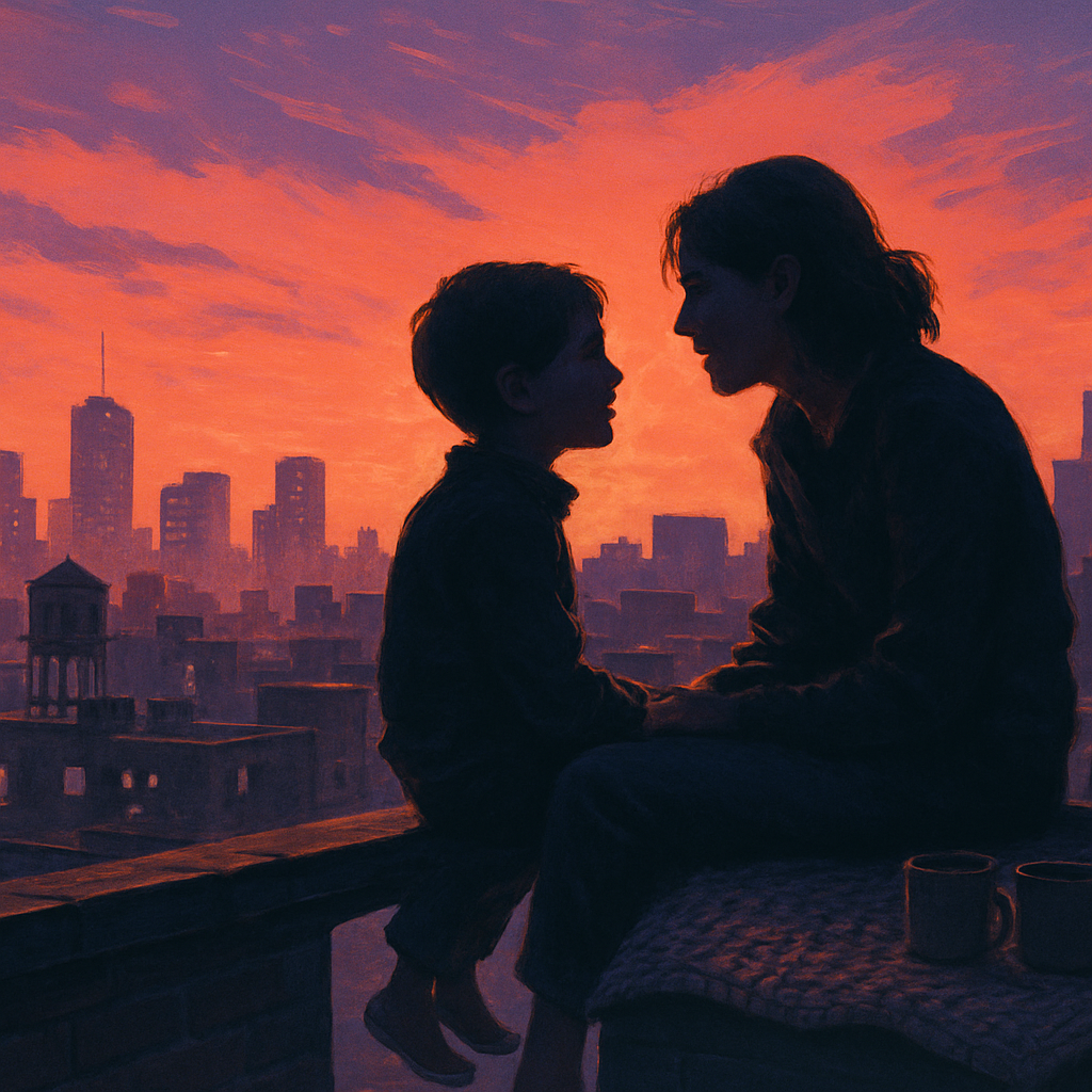 City Rooftop Sunset Promise paint by diamond