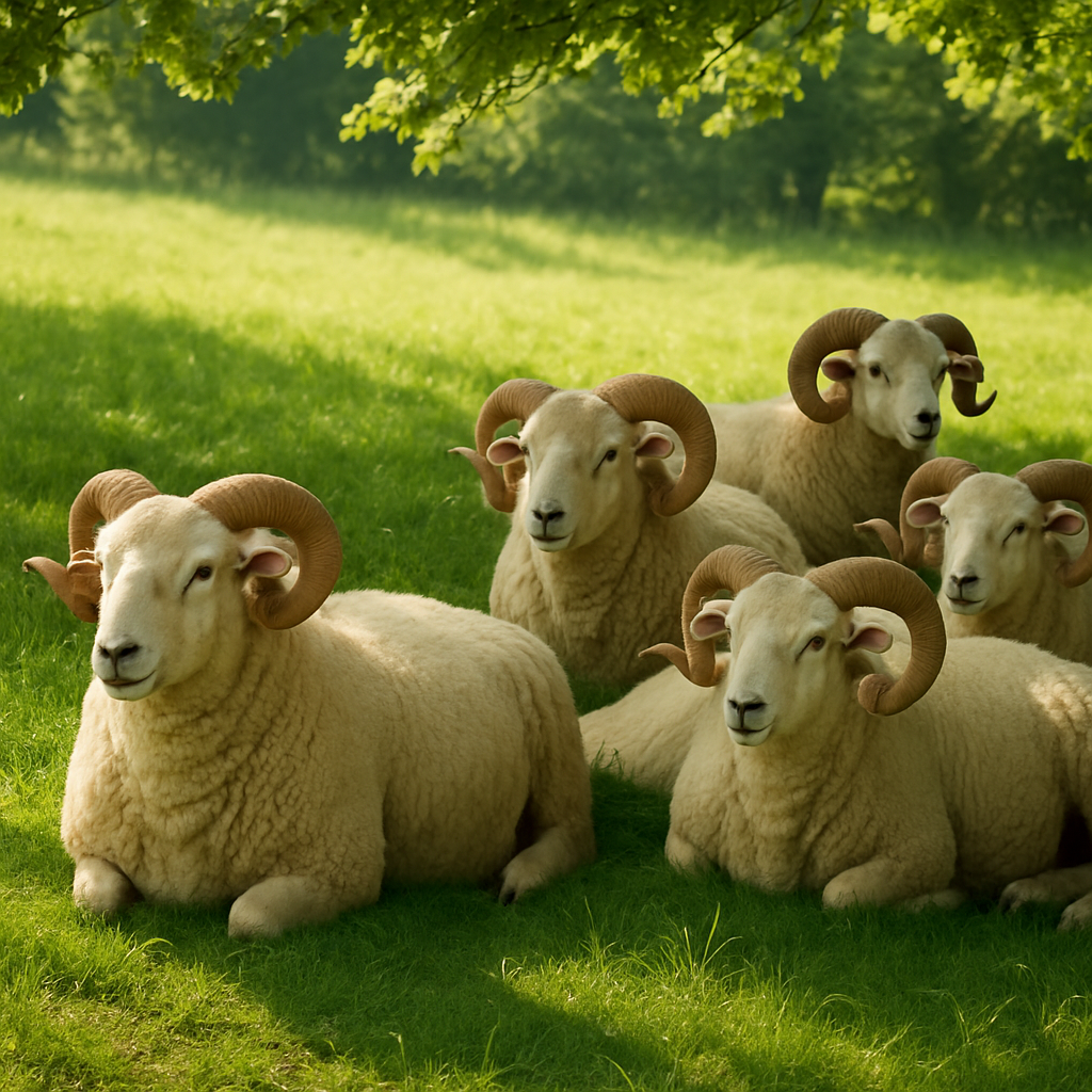 Dorset Horn Sheep paint by diamond