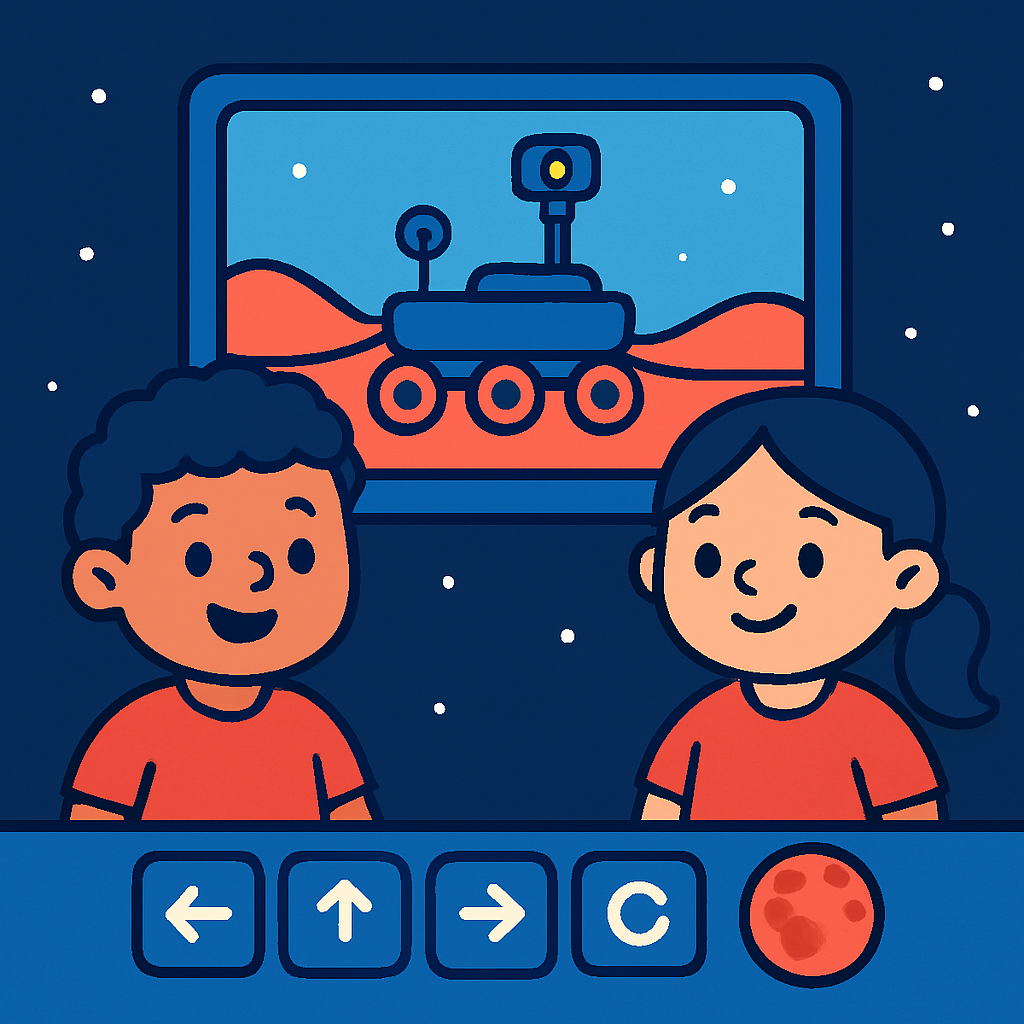 Mars Rover Mission Control Kids paint by diamonds