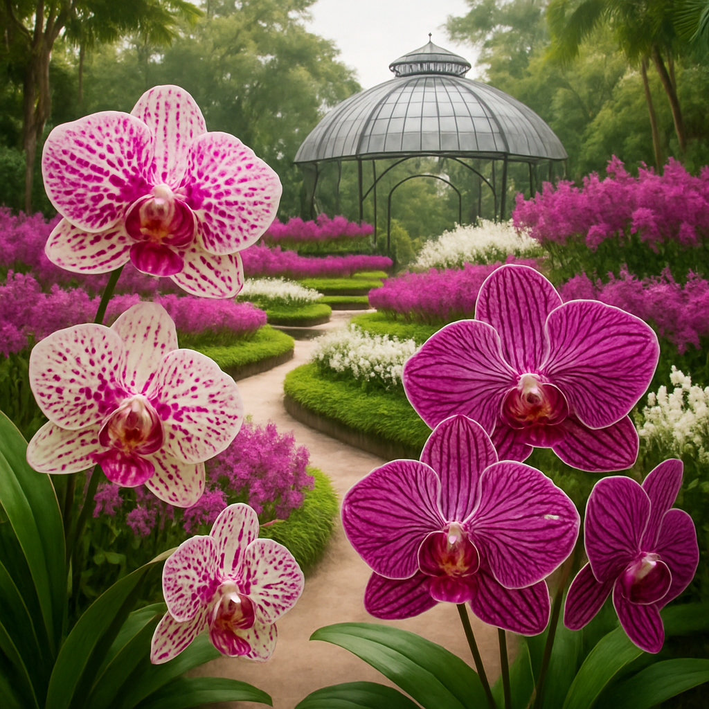 National Orchid Garden Singapore Botanic Gardens Singapore paint by diamond