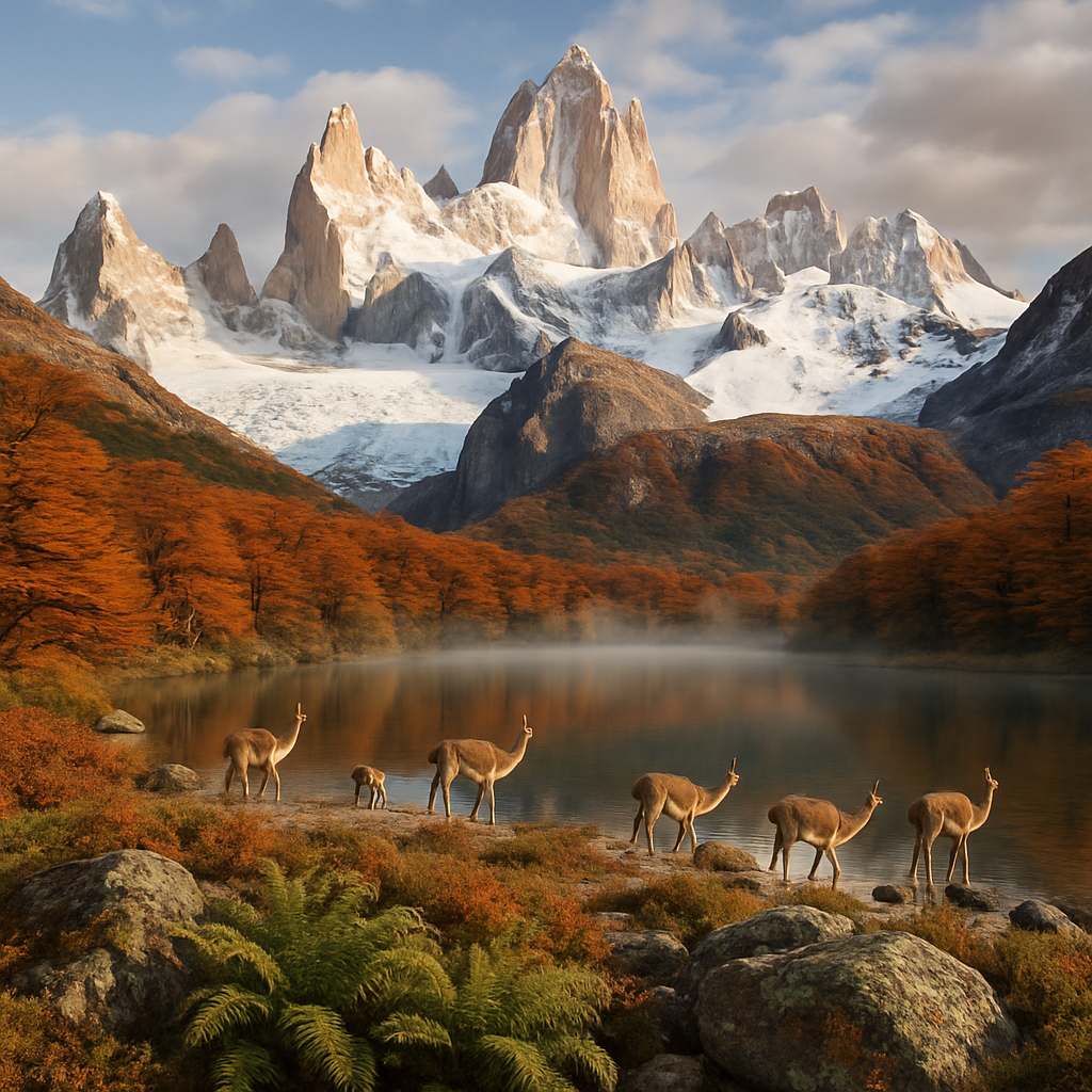 Morning At Patagonias Fitz Roy Range diamond painting