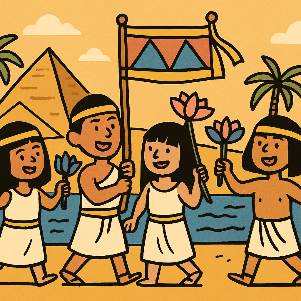 Ancient Egyptian Festival Fun Painting by diamonds kit