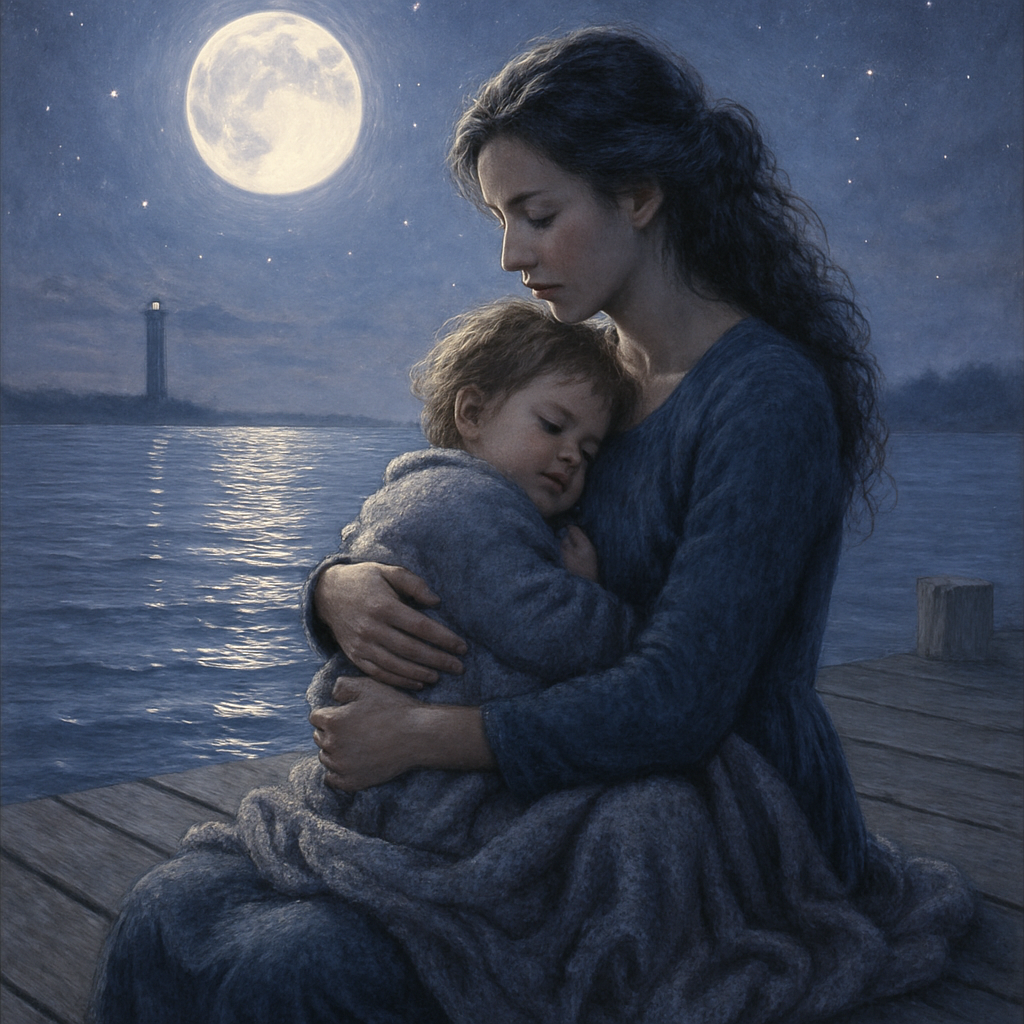 Moonlit Guidance By The Harbor diamonded painting kits