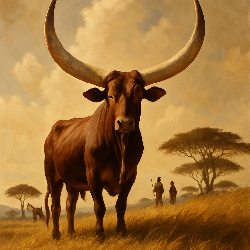 Ankole Cattle Painting by diamonds kit