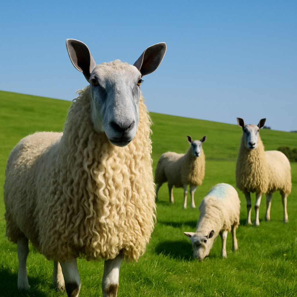 Bluefaced Leicester Sheep DIY paint by diamonds