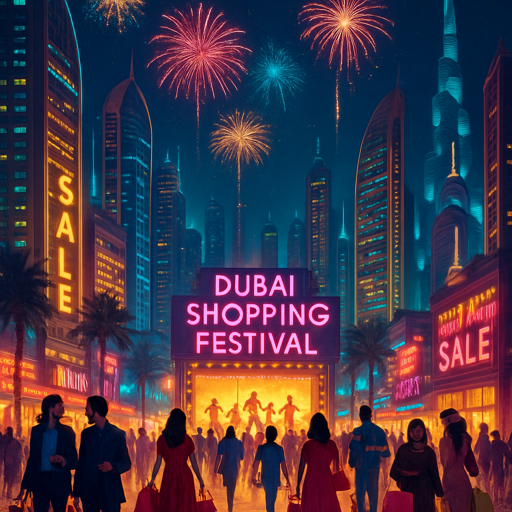 Dubai Shopping Festival Painting by diamonds kit