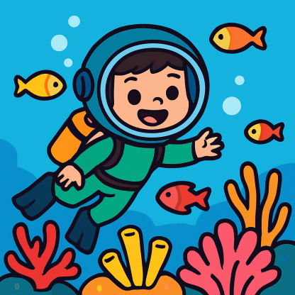 Underwater Science: Discovering Coral Reefs painting diamond kit