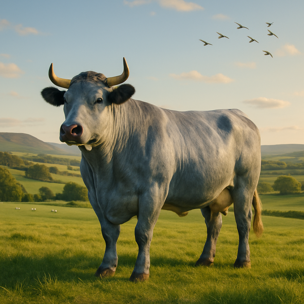 British Blue Shorthorn Cattle Paint by diamonds art