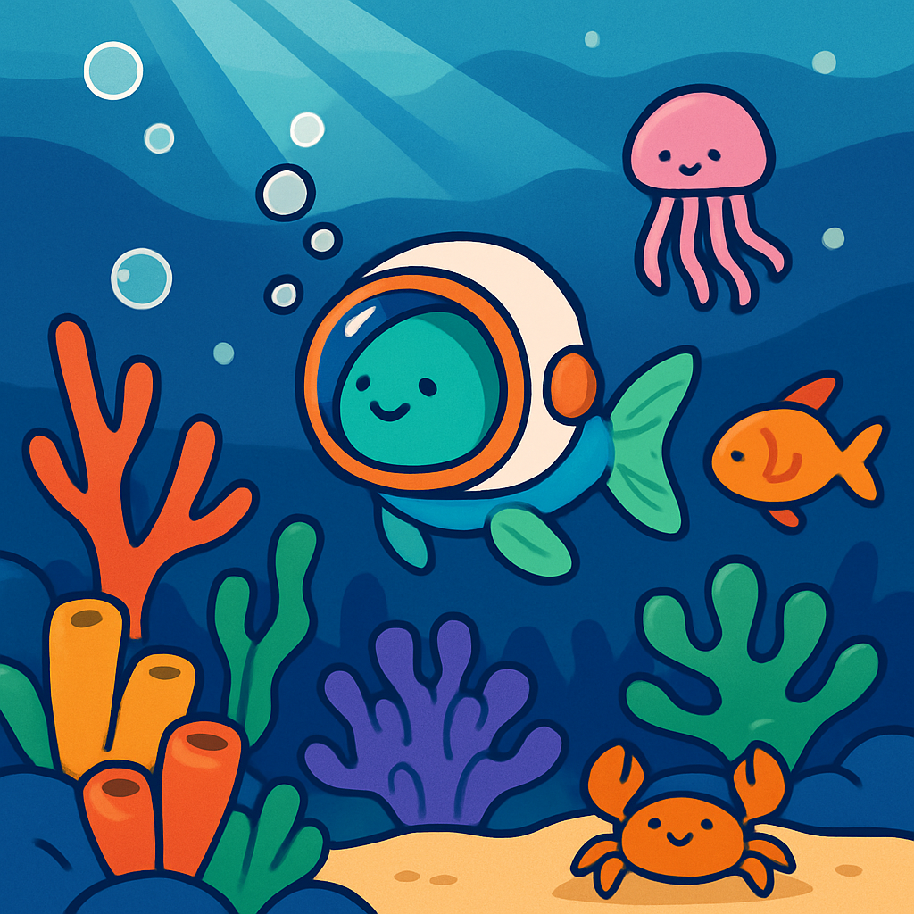 Underwater Space Adventure painting diamond kit