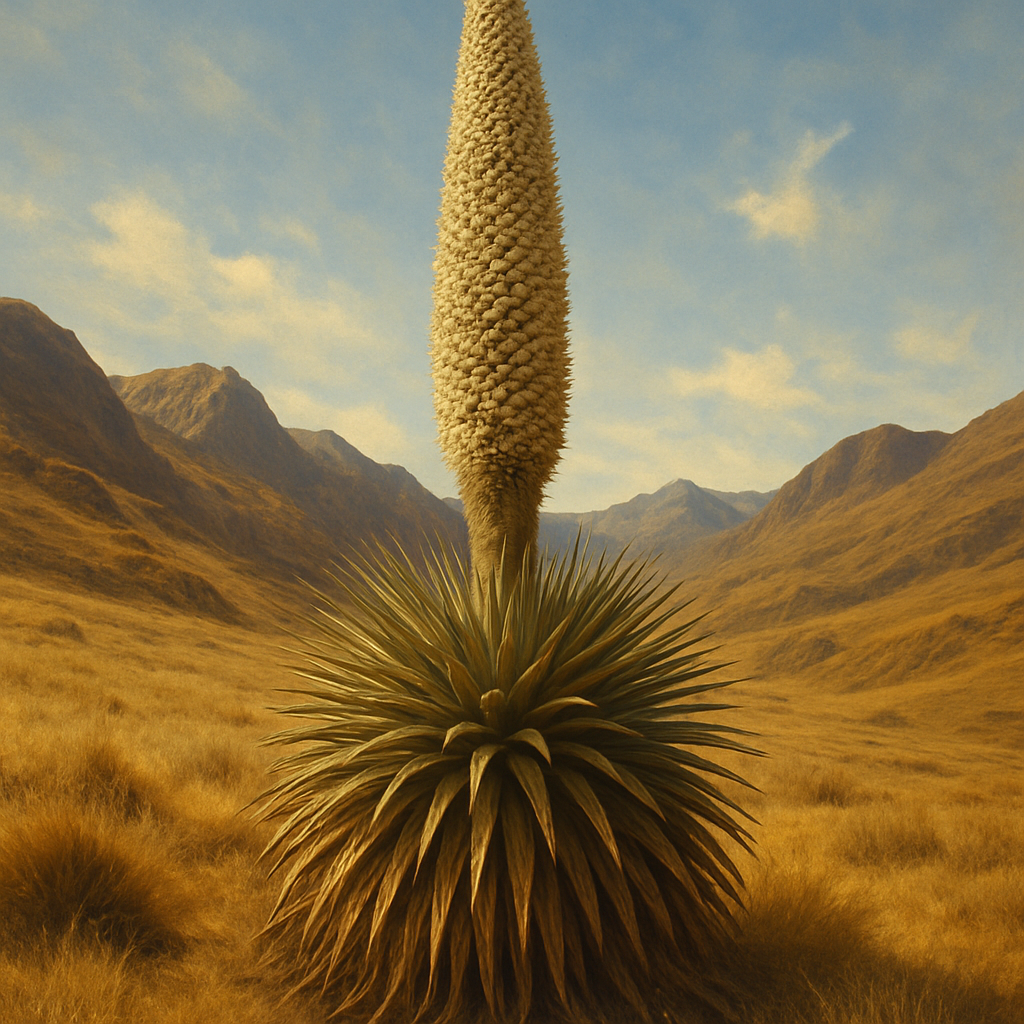 Puya Raimondii Giant Bromeliad paint by color