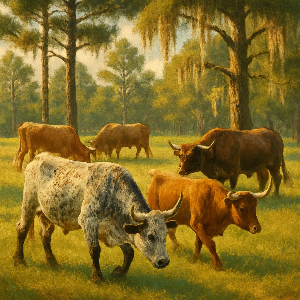 Florida Cracker Cattle Paint by diamonds kits