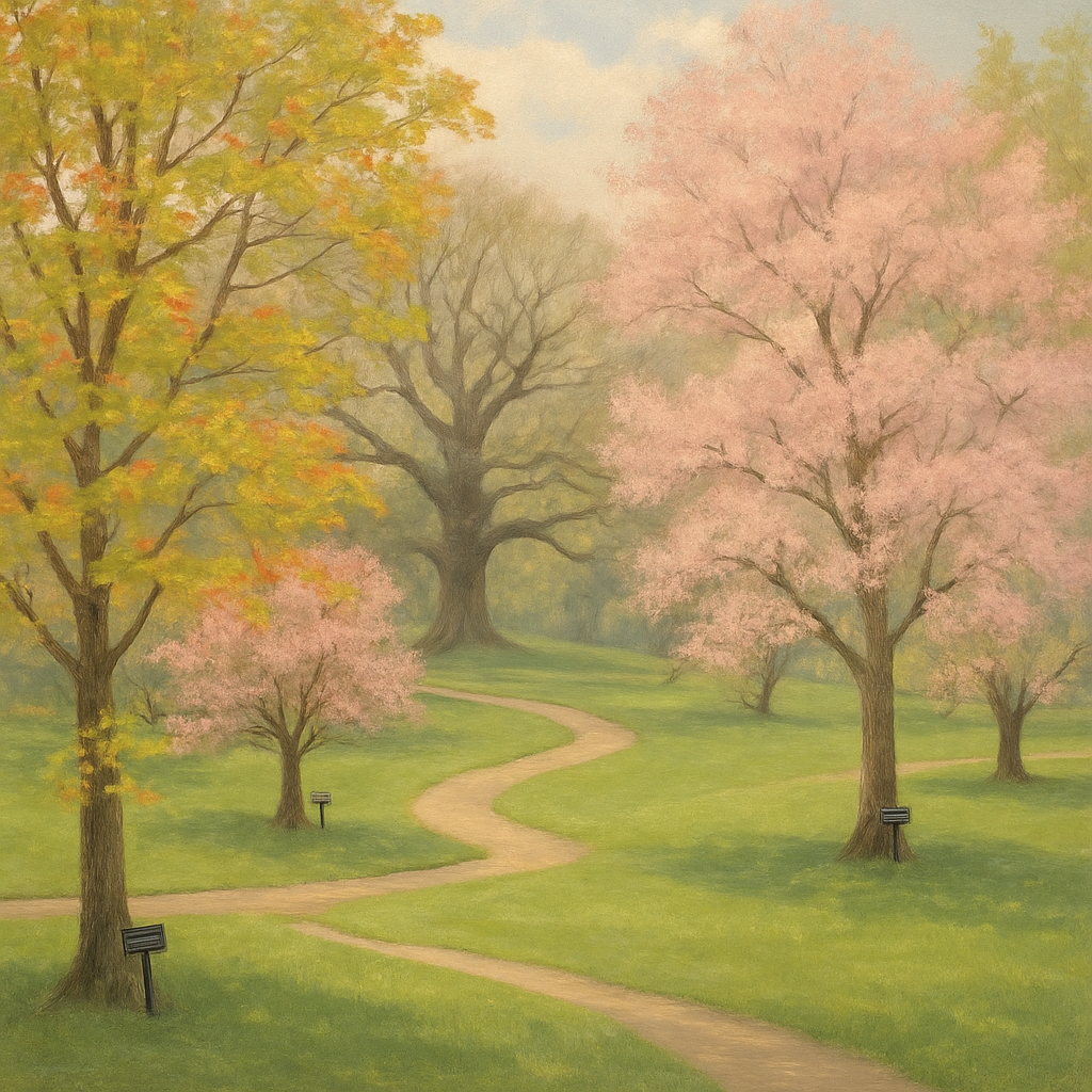 Arnold Arboretum Tree Collection Boston paint by color