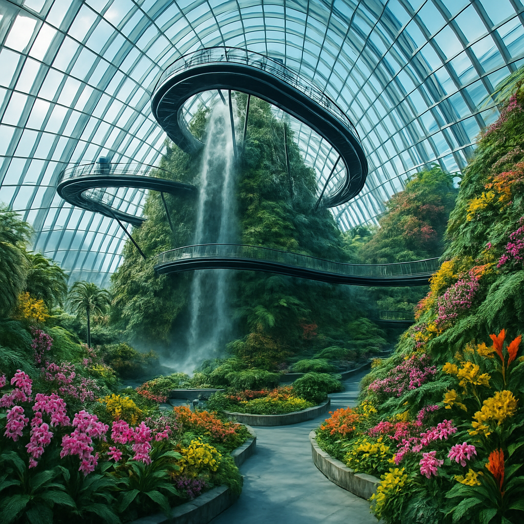 Gardens By The Bay Conservatories Singapore paint by diamonds