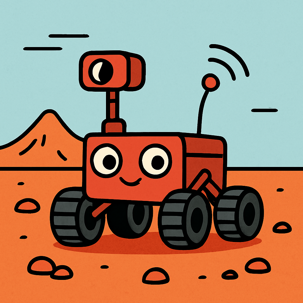 Mars Rover Mission paint by diamond