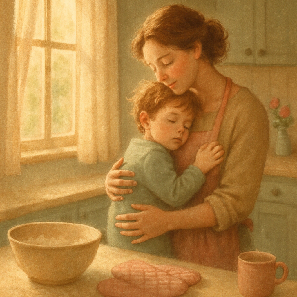 Morning Hugs In The Kitchen Light Painting by diamonds kit