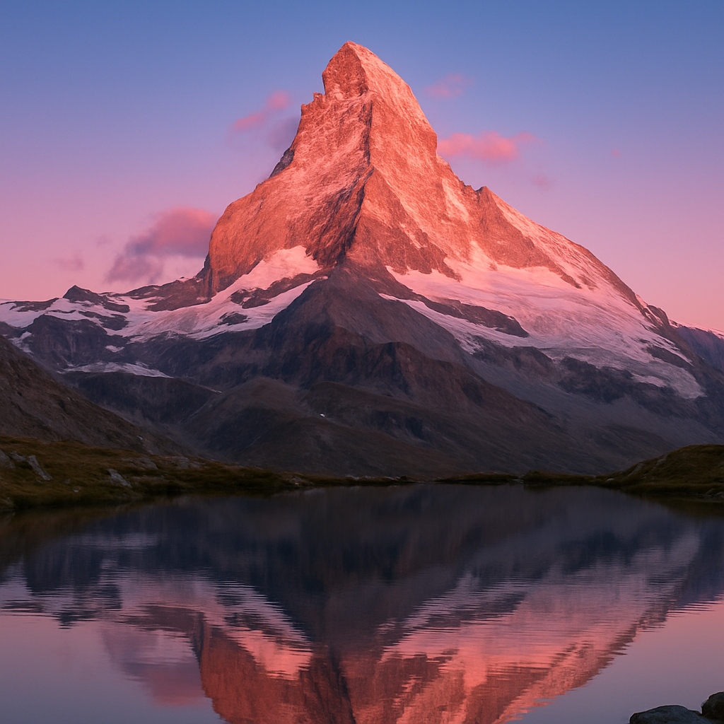 Alpenglow On The Swiss Matterhorn Summit Painting by diamonds kit