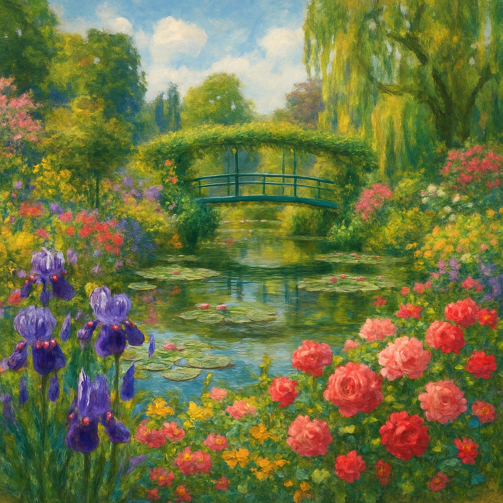 Monets Garden Painting by diamonds kit