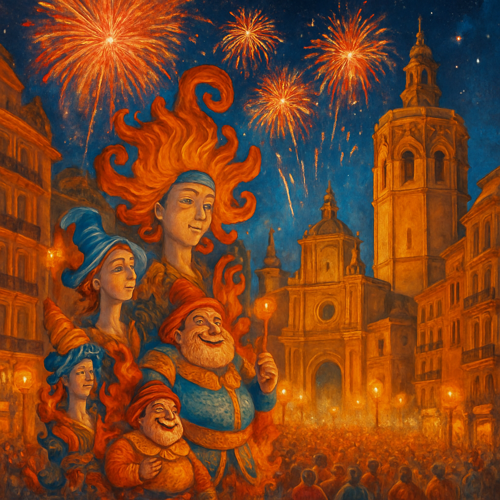 Fallas De Valencia Festival In Valencia paint by diamonds