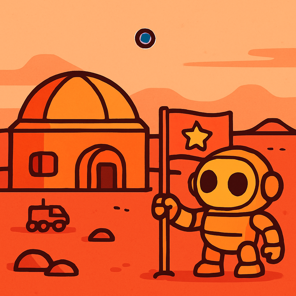 Robot Explorer At Mars Base Paint by diamonds art