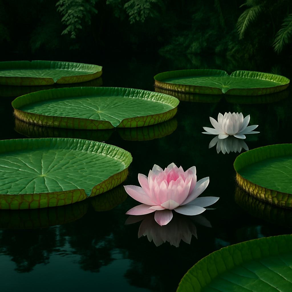 Giant Amazon Water Lily paint by color