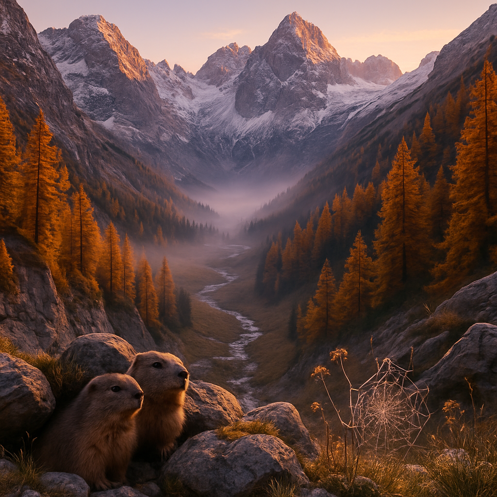 Karwendel Range Autumn Dawn Painting by diamonds kit
