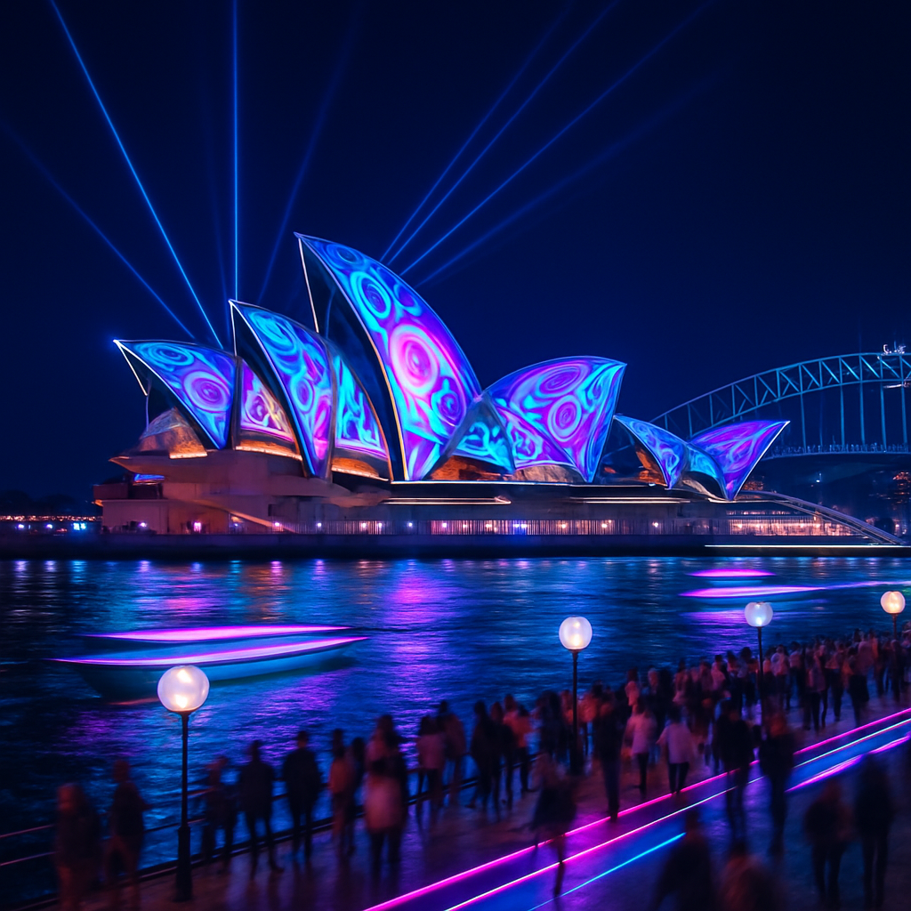Vivid Sydney Sydney Australia paint by diamond
