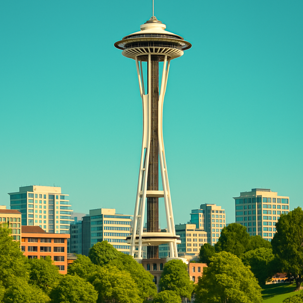 Seattle Space Needle DIY paint by diamonds