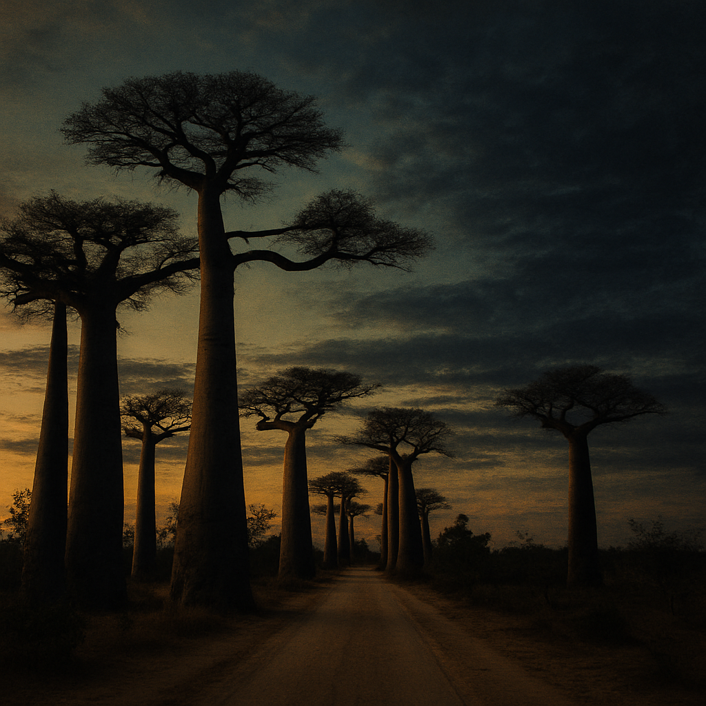 Avenue Of Baobabs Madagascar Paint by diamonds art