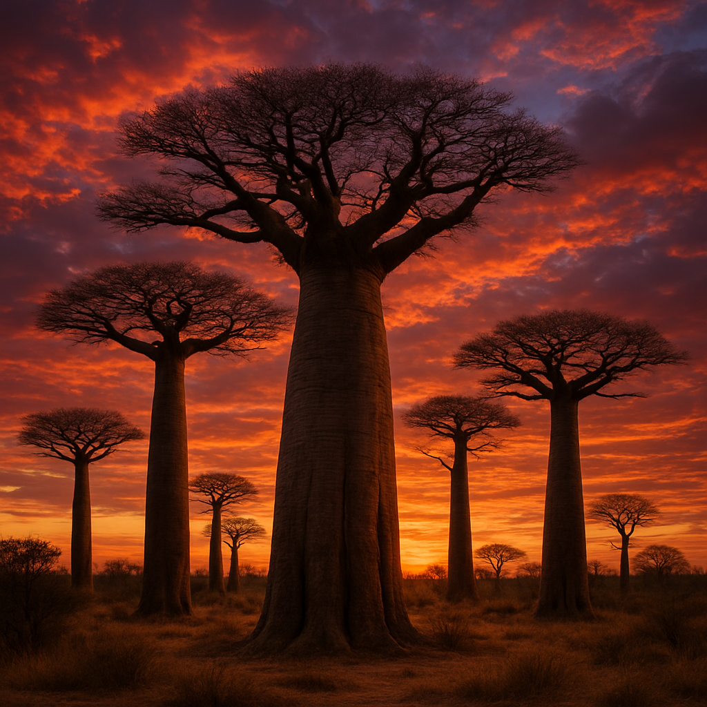 Baobab Trees Madagascar diamond painting