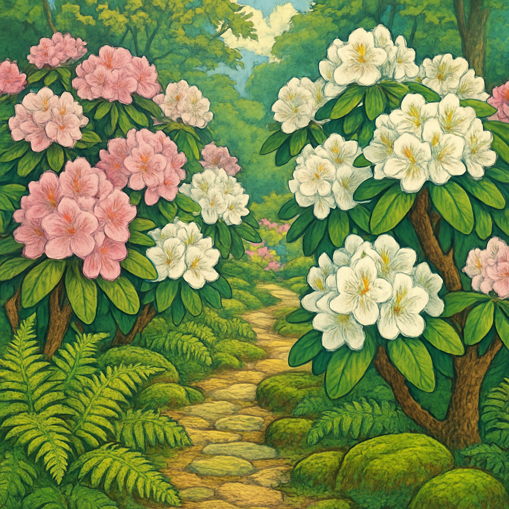 Giant Rhododendron At Rhododendron Dell paint by color