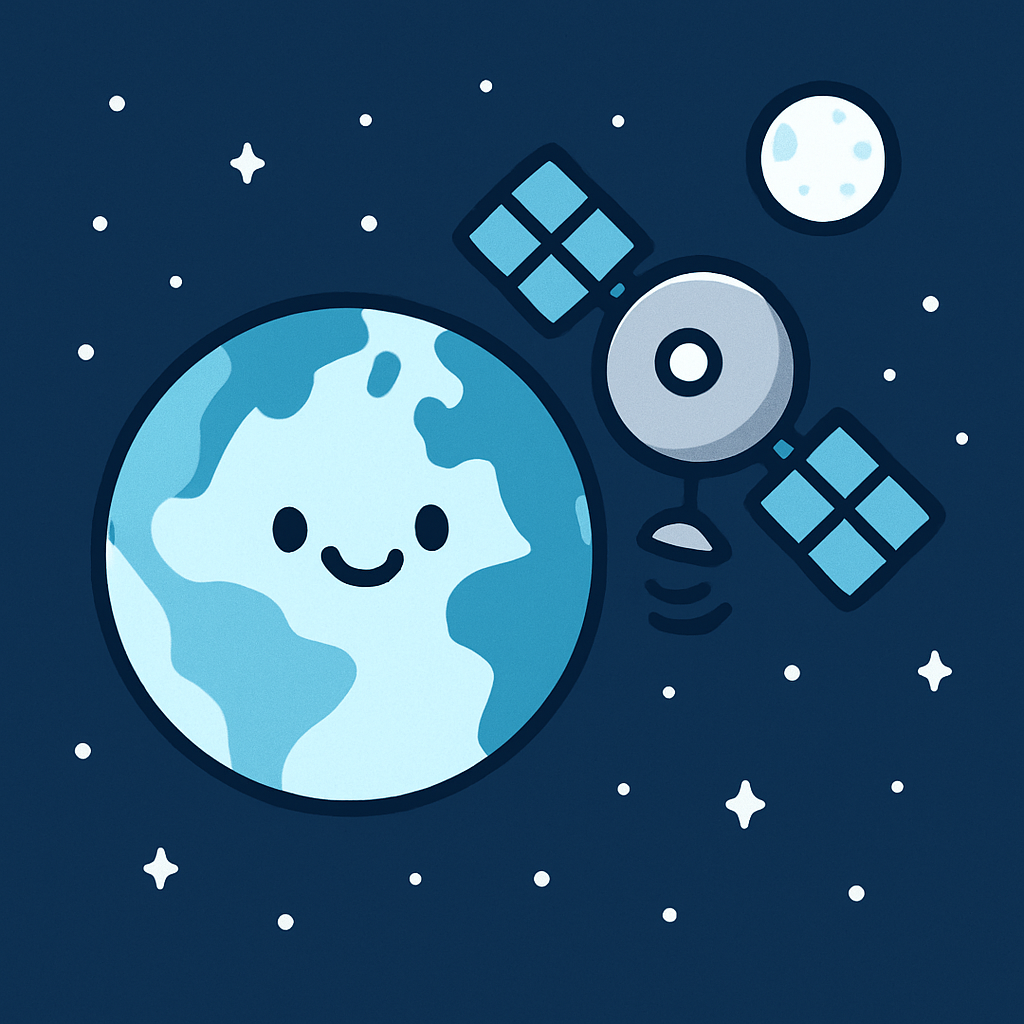 Friendly Satellite Orbit Paint by diamonds art