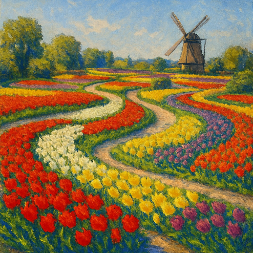 Keukenhof Gardens Lisse Paint by diamonds art