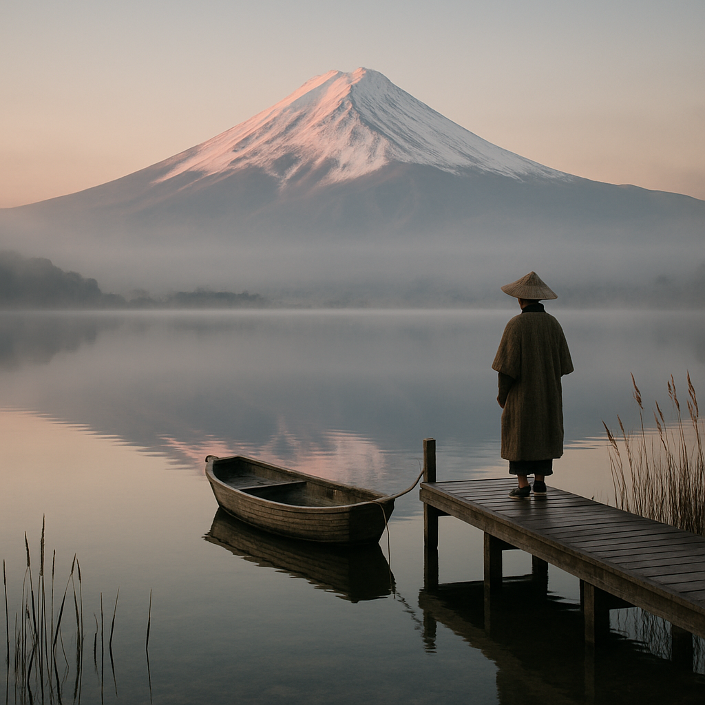 Japanese Alpine Lake Dawn DIY paint by diamonds