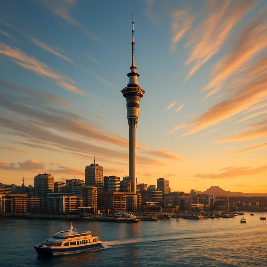 Auckland Sky Tower Panorama paint by diamond