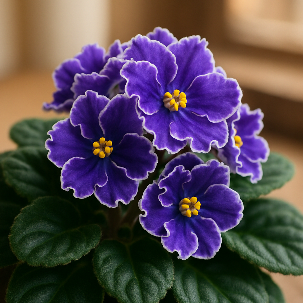 African Violet paint by diamonds