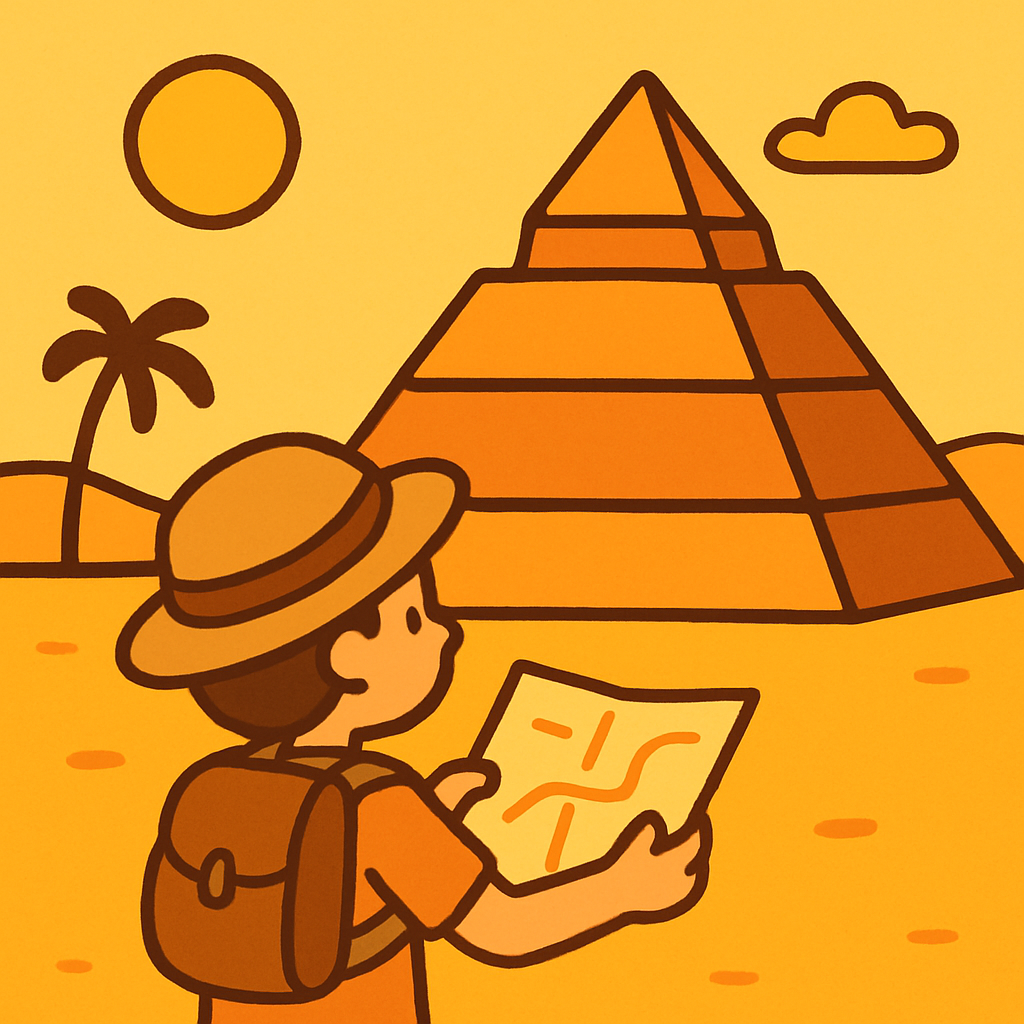 Explorer At The Great Pyramid diamonded painting kits