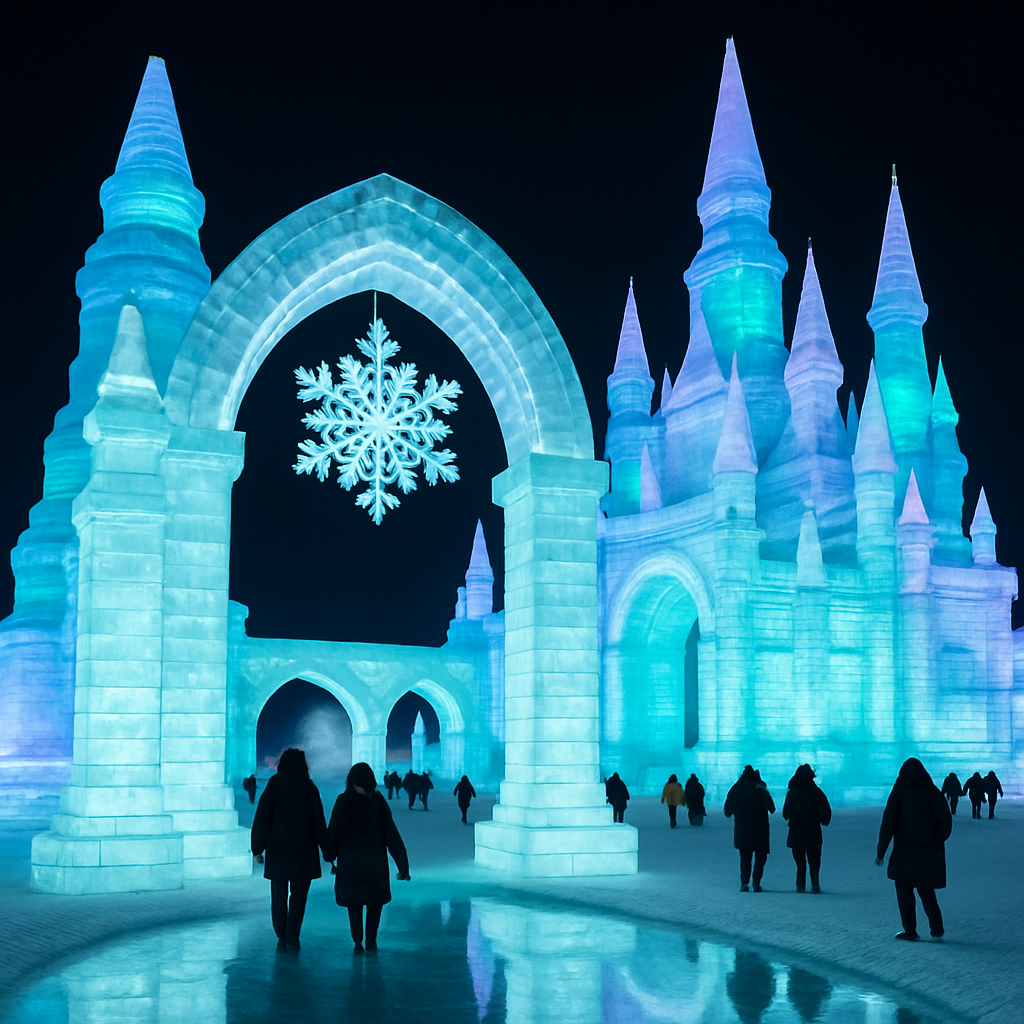 Harbin Ice Sculpture Park painting diamond kit