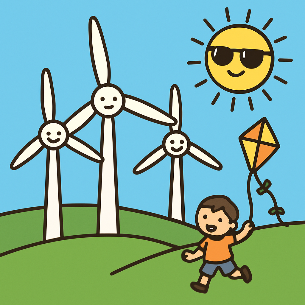Tiny Wind Farm Friends painting diamond kit