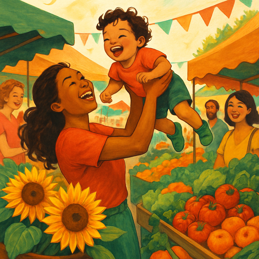 Joy In Bloom At The Farmers Market paint by diamonds