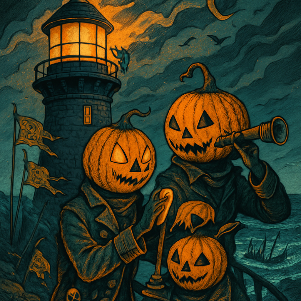 Pumpkin Lighthouse Keepers Paint by diamonds art