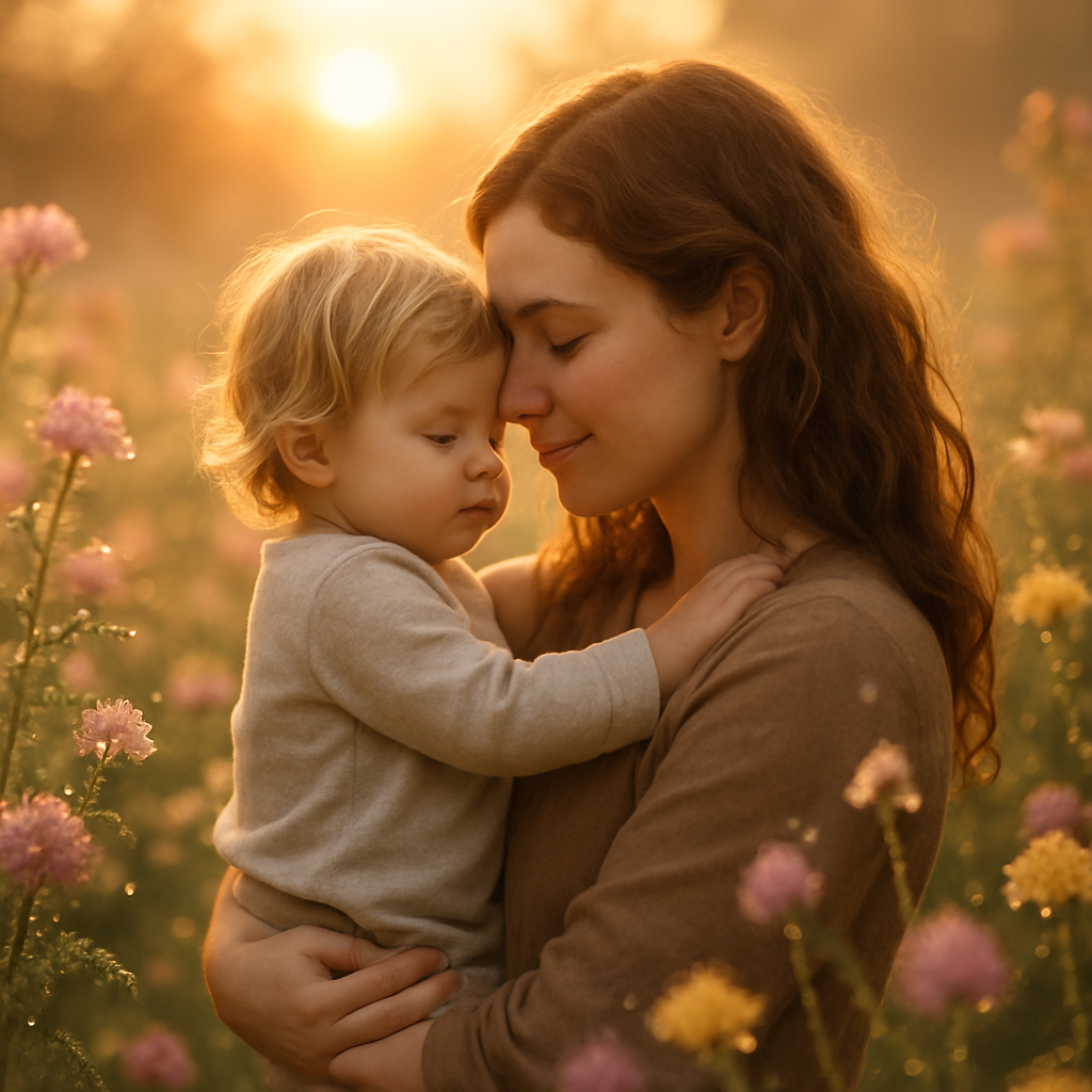 Sunrise Embrace Amidst Dew-Kissed Blossoms paint by diamond