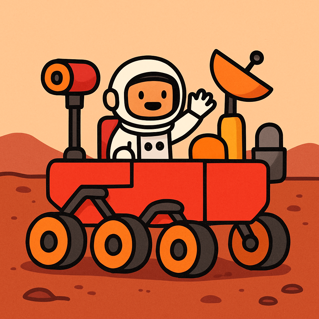 Mars Rover Exploring The Red Planet DIY paint by diamonds
