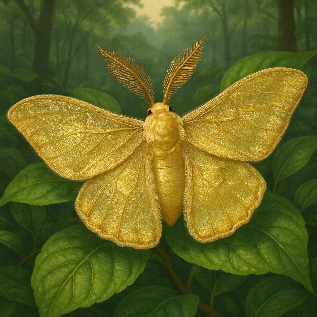 Muga Silk Moth paint by color