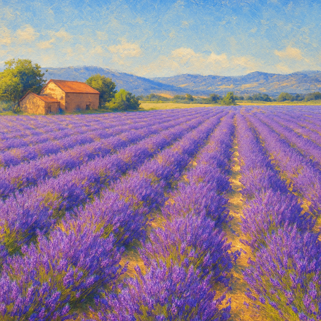 Lavender Fields Provence France paint by diamonds