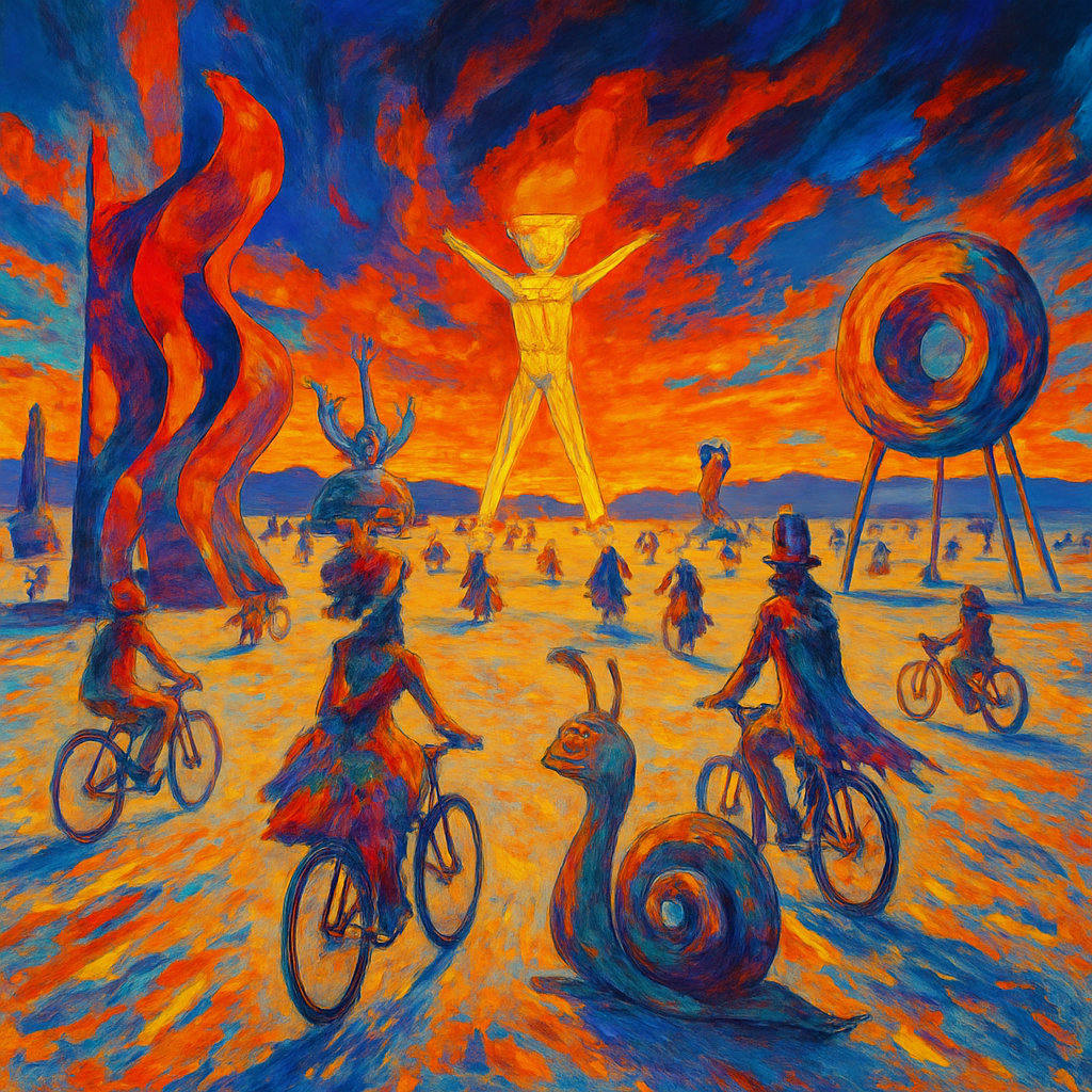 Burning Man - Nevada Black Rock Desert Paint by diamonds kits